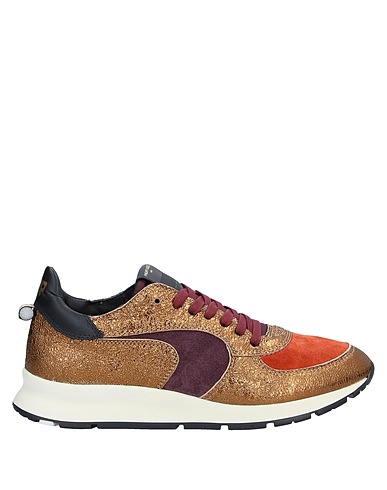 PHILIPPE MODEL Sneakers Bronze Leather, Textile fibres