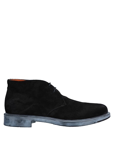SANTONI Ankle boot Charcoal Leather