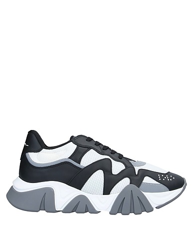 VERSACE Sneakers White Soft Leather, Textile fibres