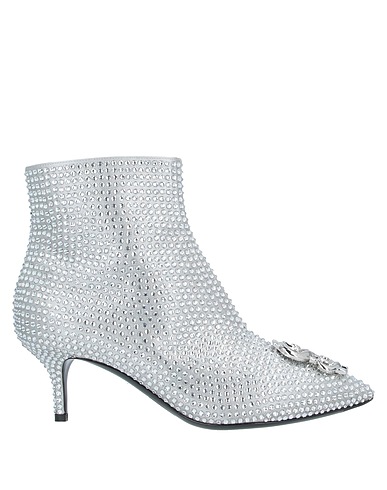 MOSCHINO Stivaletti Grigio chiaro Fibre tessili