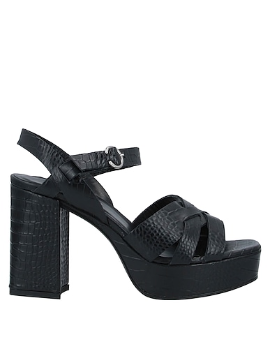 JANET & JANET Sandals Black Leather