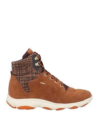 GEOX Sneakers Braun Leder, Gewebefasern