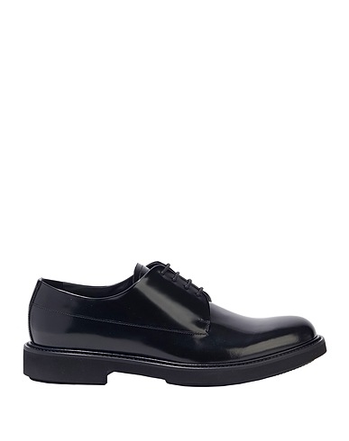 EMPORIO ARMANI Laced shoes Black Calfskin