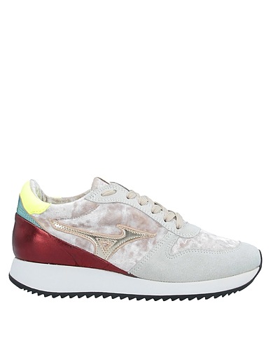 MIZUNO Sneakers Light grey Leather, Textile fibres