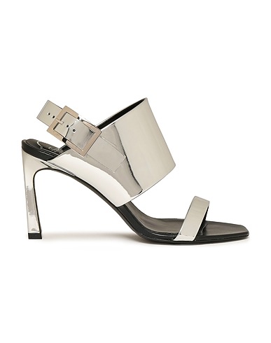 ROGER VIVIER Sandals Silver Soft Leather