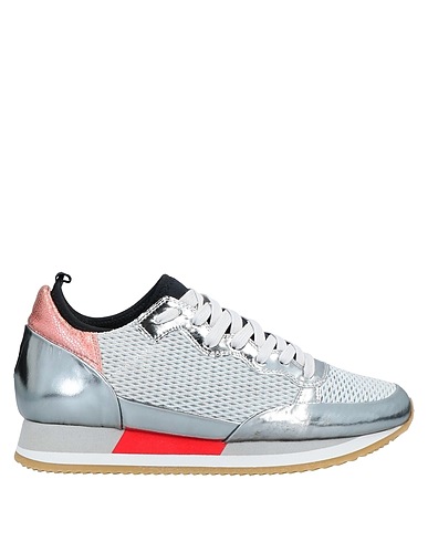PHILIPPE MODEL Sneakers Silver Leather, Textile fibers