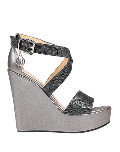 TRUSSARDI JEANS Sandals Charcoal Textile fibers