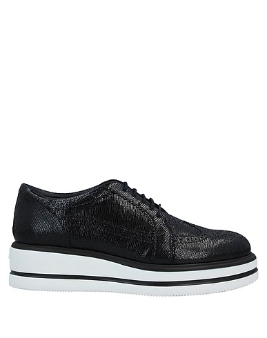 HOGAN Laced shoes Black Leather