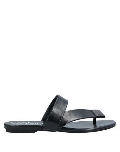 black calvin klein flip flops