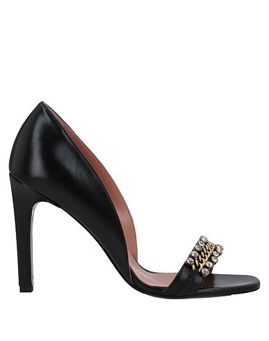 TWINSET Sandals Black Leather