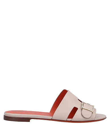 SANTONI Sandals Taupe Soft Leather