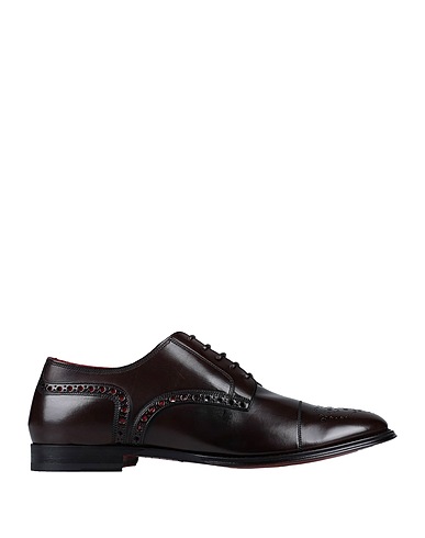 DOLCE&GABBANA Laced shoes Dark brown Leather