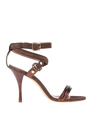 ELEVENTY Sandals Dark brown Leather