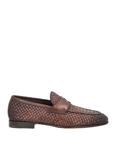 SANTONI Loafers Dark brown Leather