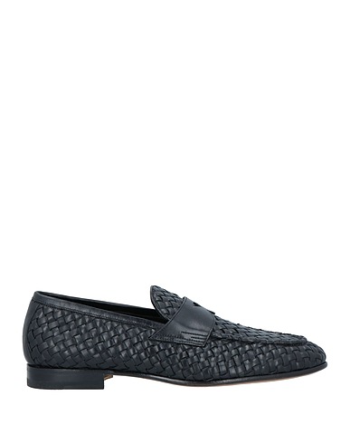 SANTONI Loafers Black Leather