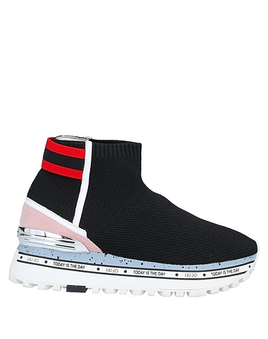 LIU •JO Sneakers Nero Fibre tessili, Pelle