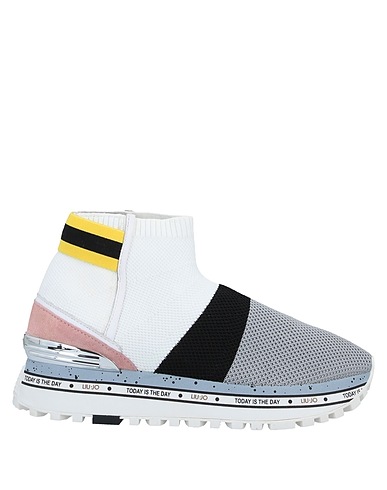 LIU •JO Sneakers Grey Textile fibres, Leather