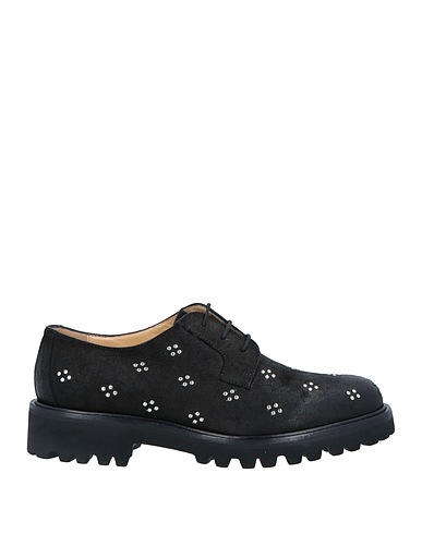 TESTONI Laced shoes Black Leather