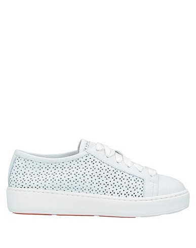 SANTONI Sneakers Light grey Soft Leather