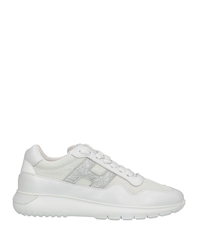HOGAN Sneakers Light grey Leather, Textile fibers