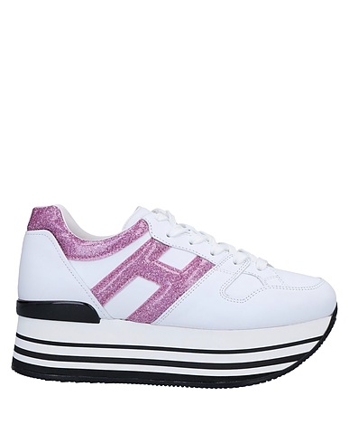 HOGAN Sneakers Weiß Leder, Gewebefasern