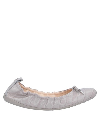 TOD'S Ballerinas Grau Leder