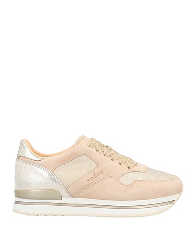 HOGAN Sneakers Ivory Leather, Textile fibres