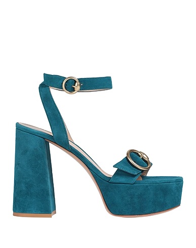 GIANVITO ROSSI Sandali Verde petrolio Pelle
