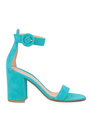 GIANVITO ROSSI Sandals Turquoise Leather