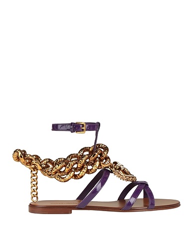 DOLCE&GABBANA Sandals Purple 100% Calfskin