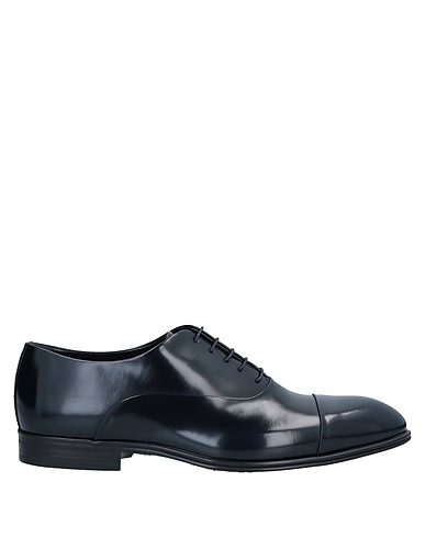 CORVARI Laced shoes Midnight blue Soft Leather