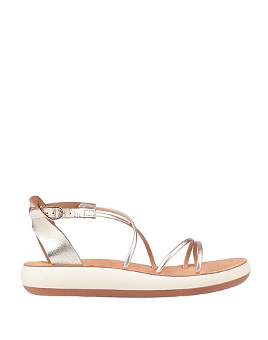 ANCIENT GREEK SANDALS Sandalen Platin Leder