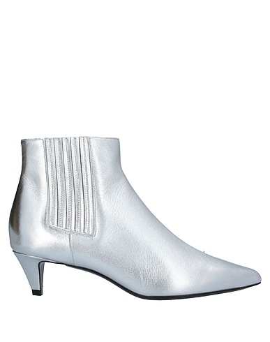 CELINE Ankle boot Silver Soft Leather