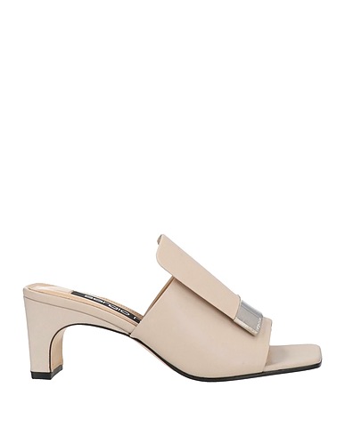 SERGIO ROSSI Sandals Beige Leather