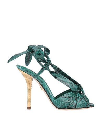 DOLCE&GABBANA Sandals Green 100% Python skin