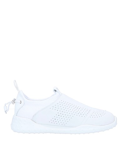 TOD'S Sneakers White Soft Leather, Textile fibres