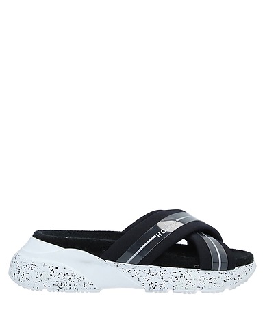 HOGAN Sandals Black Textile fibres