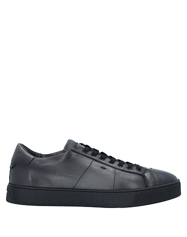 SANTONI Sneakers Lead Soft Leather