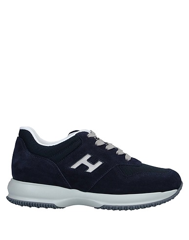 HOGAN Sneakers Midnight blue Leather, Textile fibres