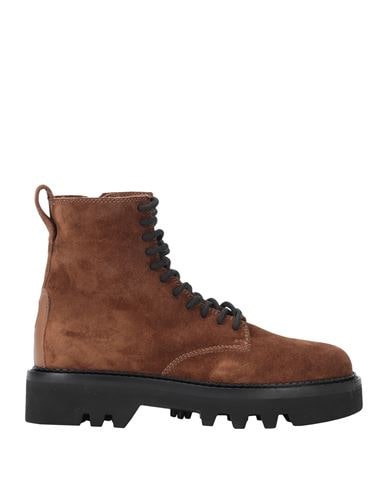 Furla Chunky-sole Suede Combat Boots In Brown