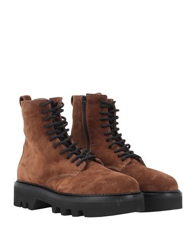 Furla Chunky-sole Suede Combat Boots In Brown
