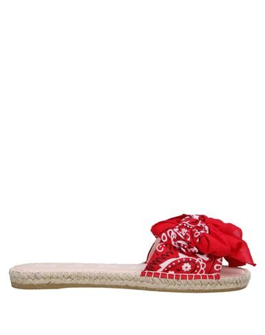 Manebi Bandana Flat Sandals With Bow Red In Red