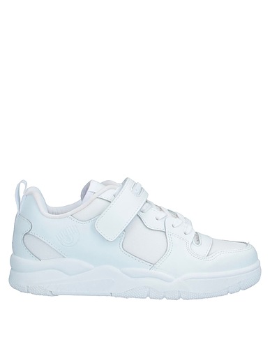 CHIARA FERRAGNI Sneakers White Leather, Textile fibers