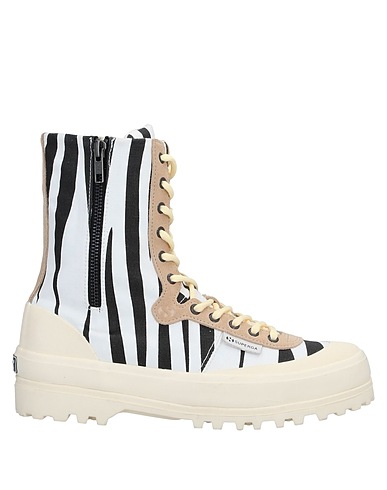 PAURA x SUPERGA Ankle boot White 80% Cotton, 20% Leather