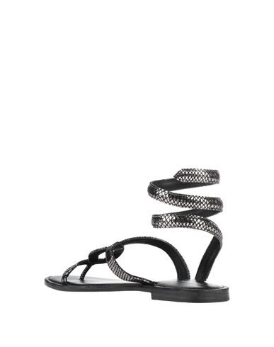 Cb Fusion Woman Thong Sandal Charcoal Size 8 Leather In Grey