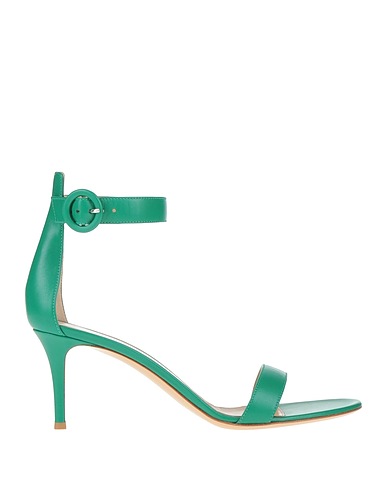GIANVITO ROSSI Sandals Emerald green Soft Leather