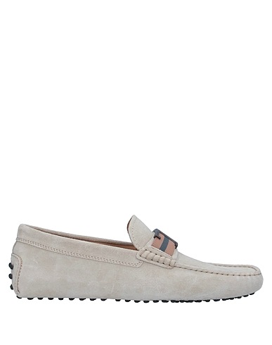 TOD'S Loafers Light grey Soft Leather