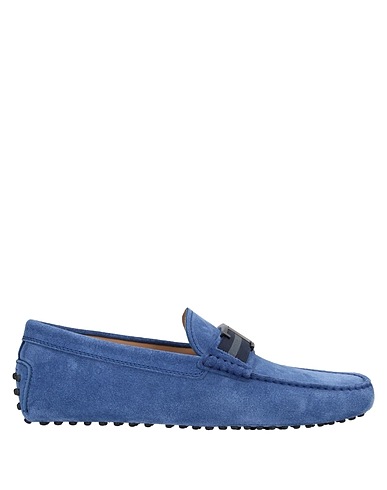 TOD'S Loafers Blue Soft Leather