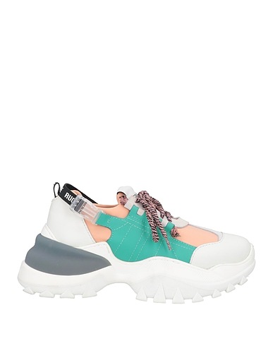 RUCOLINE Sneakers Turquoise Leather, Textile fibres