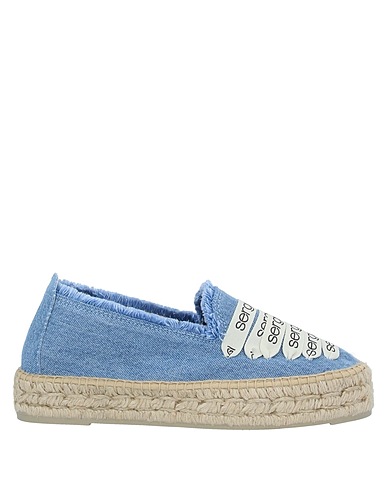 SERGIO ROSSI x MANEBÍ Espadrilles Blue Textile fibers